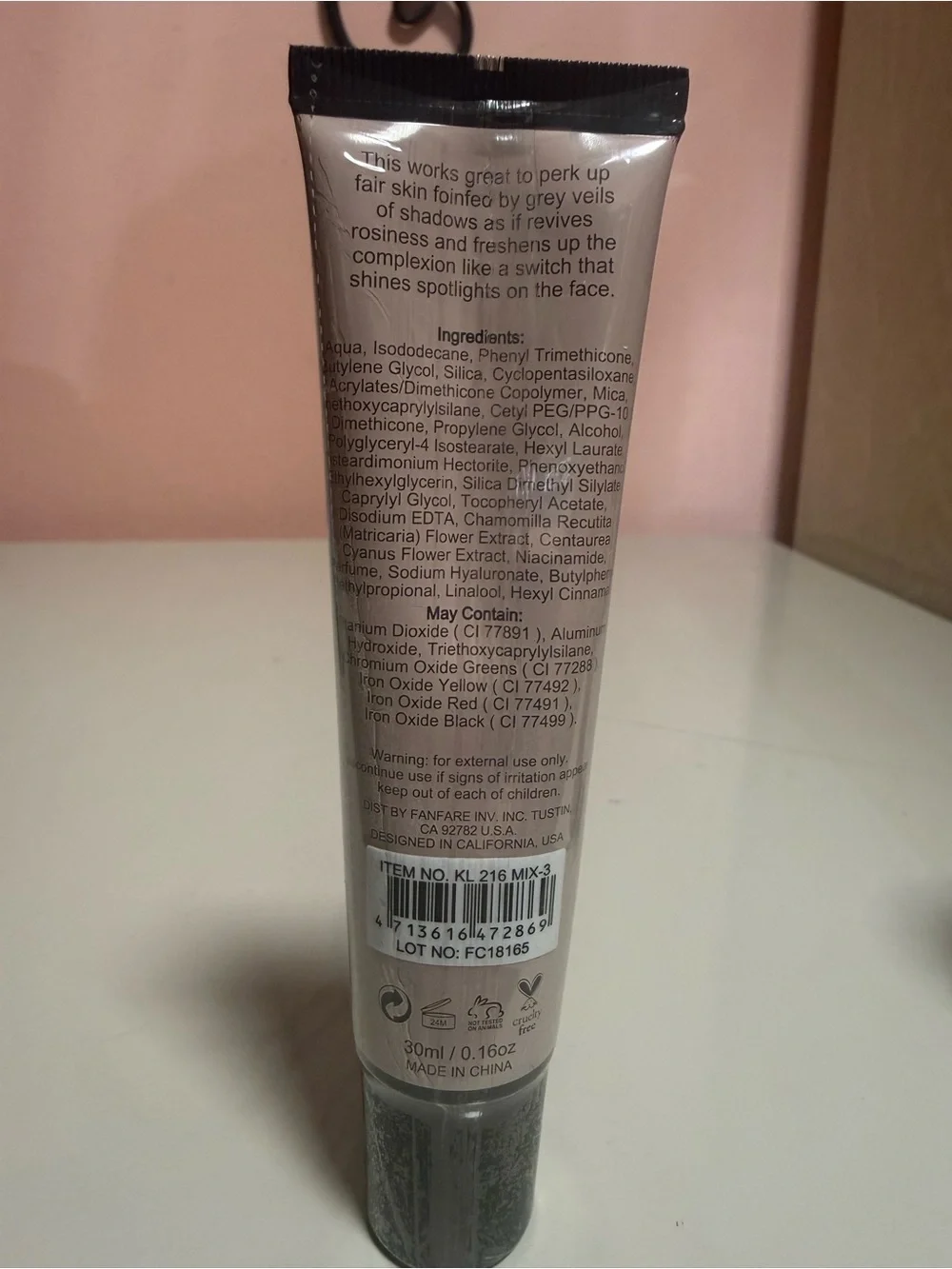 Amuse Professional Radiant Primer Color-Correcting Radiant Cool Pink 1.06 oz